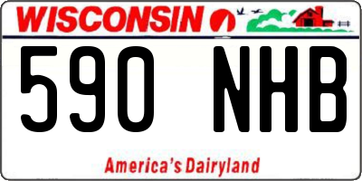 WI license plate 590NHB
