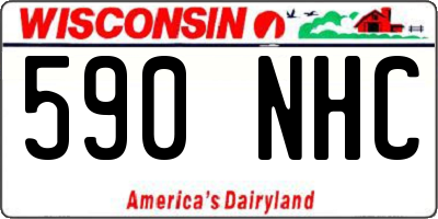WI license plate 590NHC