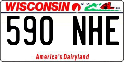 WI license plate 590NHE