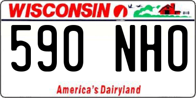 WI license plate 590NHO