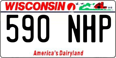 WI license plate 590NHP