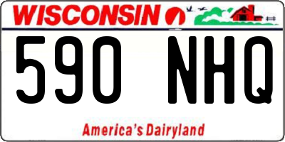 WI license plate 590NHQ