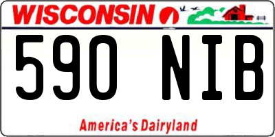WI license plate 590NIB