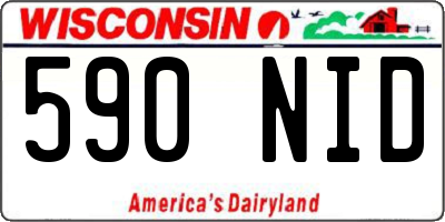 WI license plate 590NID