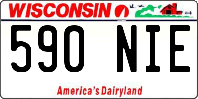 WI license plate 590NIE