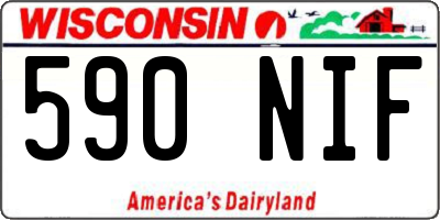 WI license plate 590NIF