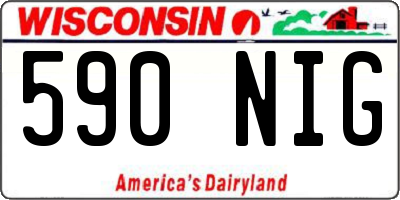 WI license plate 590NIG