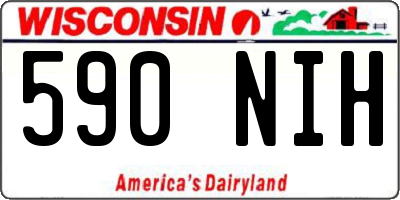 WI license plate 590NIH