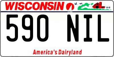 WI license plate 590NIL