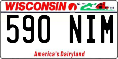 WI license plate 590NIM