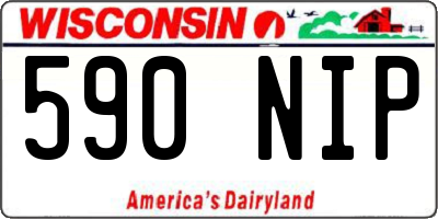 WI license plate 590NIP