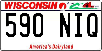 WI license plate 590NIQ