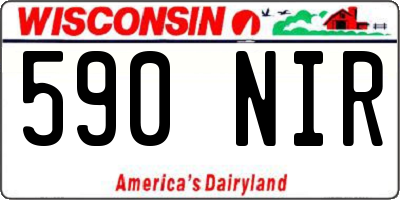 WI license plate 590NIR