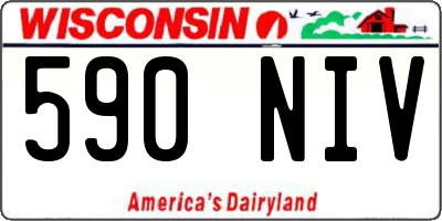 WI license plate 590NIV