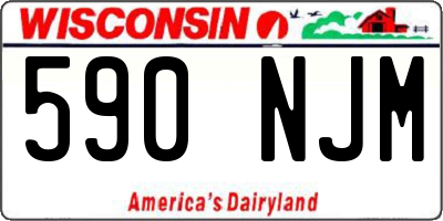 WI license plate 590NJM
