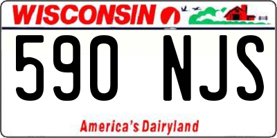 WI license plate 590NJS