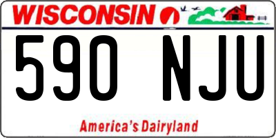 WI license plate 590NJU