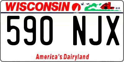 WI license plate 590NJX