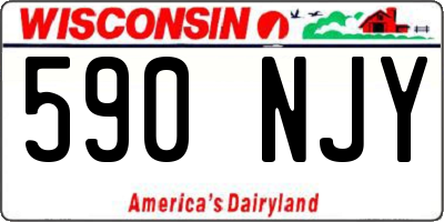 WI license plate 590NJY
