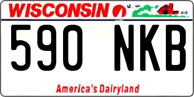 WI license plate 590NKB