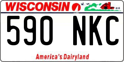 WI license plate 590NKC