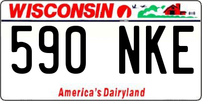 WI license plate 590NKE