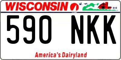 WI license plate 590NKK