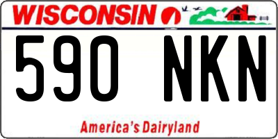 WI license plate 590NKN