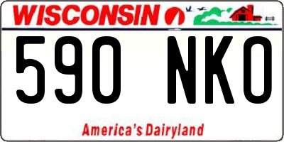 WI license plate 590NKO