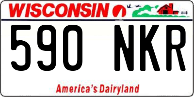 WI license plate 590NKR