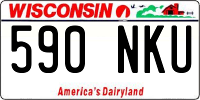 WI license plate 590NKU