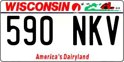 WI license plate 590NKV