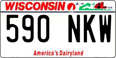 WI license plate 590NKW