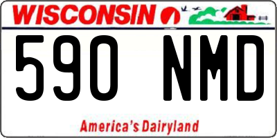 WI license plate 590NMD
