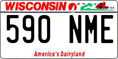 WI license plate 590NME
