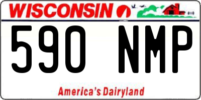 WI license plate 590NMP