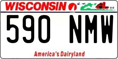 WI license plate 590NMW