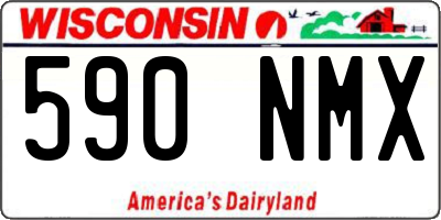 WI license plate 590NMX