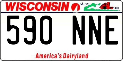 WI license plate 590NNE