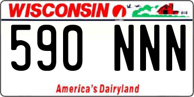 WI license plate 590NNN