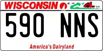 WI license plate 590NNS