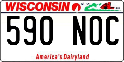 WI license plate 590NOC