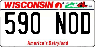 WI license plate 590NOD