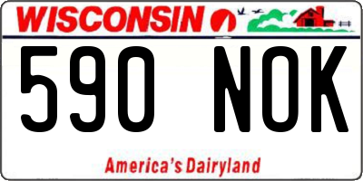 WI license plate 590NOK