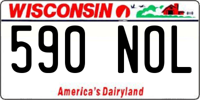 WI license plate 590NOL