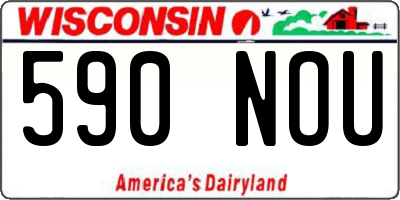 WI license plate 590NOU