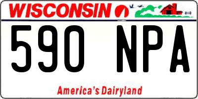 WI license plate 590NPA