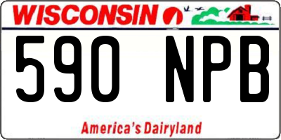 WI license plate 590NPB