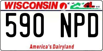 WI license plate 590NPD