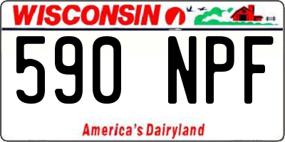 WI license plate 590NPF